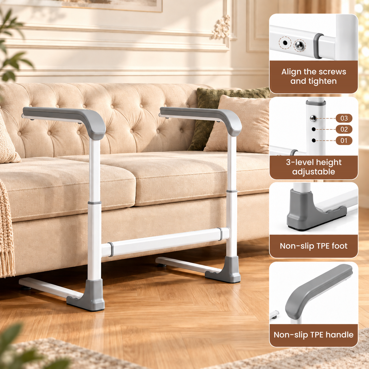 SofaRise standing aid close-up showing product details